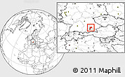 Blank Location Map of Freising, highlighted parent region
