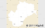 Classic Style Simple Map of Freising, single color outside