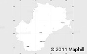 Silver Style Simple Map of Freising, single color outside