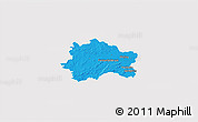 Political 3D Map of Fürstenfeldbruck, single color outside