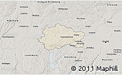 Shaded Relief 3D Map of Fürstenfeldbruck, semi-desaturated