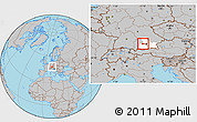Gray Location Map of Fürstenfeldbruck, highlighted parent region