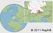 Savanna Style Location Map of Fürstenfeldbruck, highlighted country, highlighted parent region