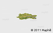 Satellite Panoramic Map of Fürstenfeldbruck, single color outside