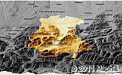 Physical 3D Map of Garmisch-Partenkirchen, darken, desaturated