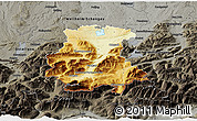 Physical 3D Map of Garmisch-Partenkirchen, darken, semi-desaturated