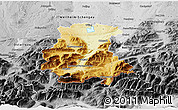 Physical 3D Map of Garmisch-Partenkirchen, desaturated
