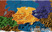 Political 3D Map of Garmisch-Partenkirchen, darken