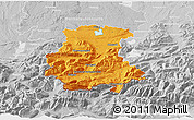 Political 3D Map of Garmisch-Partenkirchen, lighten, desaturated