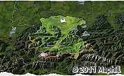 Satellite 3D Map of Garmisch-Partenkirchen, darken