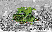 Satellite 3D Map of Garmisch-Partenkirchen, lighten, desaturated