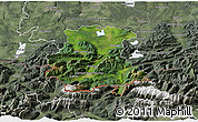 Satellite 3D Map of Garmisch-Partenkirchen, semi-desaturated