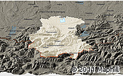 Shaded Relief 3D Map of Garmisch-Partenkirchen, darken