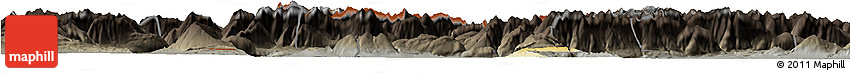 Physical Horizon Map of Garmisch-Partenkirchen, darken, semi-desaturated
