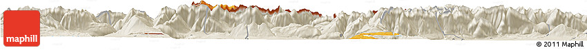 Political Horizon Map of Garmisch-Partenkirchen, shaded relief outside