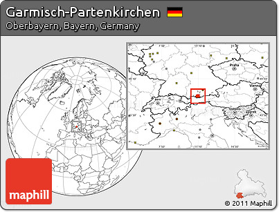 Blank Location Map of Garmisch-Partenkirchen