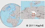 Gray Location Map of Garmisch-Partenkirchen, highlighted grandparent region, within the entire country