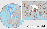 Gray Location Map of Garmisch-Partenkirchen, highlighted parent region, highlighted grandparent region