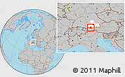 Gray Location Map of Garmisch-Partenkirchen, highlighted parent region