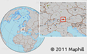 Gray Location Map of Garmisch-Partenkirchen