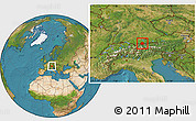 Satellite Location Map of Garmisch-Partenkirchen