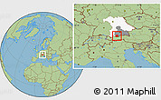 Savanna Style Location Map of Garmisch-Partenkirchen, highlighted parent region, highlighted grandparent region