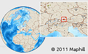 Shaded Relief Location Map of Garmisch-Partenkirchen