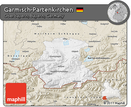 Classic Style Map of Garmisch-Partenkirchen