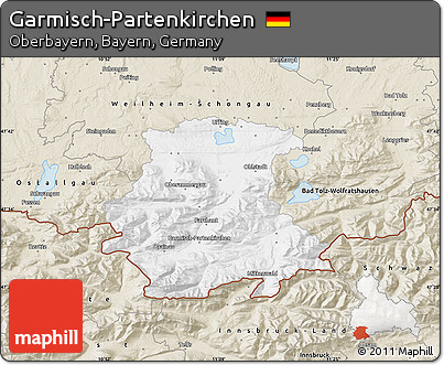 Classic Style Map of Garmisch-Partenkirchen