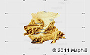 Physical Map of Garmisch-Partenkirchen, single color outside