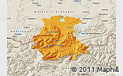 Political Map of Garmisch-Partenkirchen, shaded relief outside