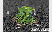 Satellite Map of Garmisch-Partenkirchen, darken, desaturated