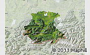 Satellite Map of Garmisch-Partenkirchen, lighten