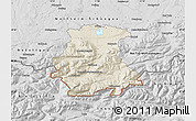 Shaded Relief Map of Garmisch-Partenkirchen, desaturated