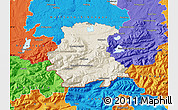 Shaded Relief Map of Garmisch-Partenkirchen, political outside