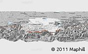 Gray Panoramic Map of Garmisch-Partenkirchen