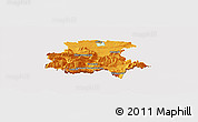 Political Panoramic Map of Garmisch-Partenkirchen, cropped outside