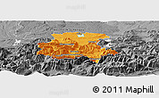 Political Panoramic Map of Garmisch-Partenkirchen, desaturated