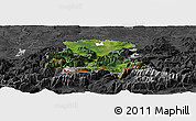 Satellite Panoramic Map of Garmisch-Partenkirchen, darken, desaturated
