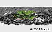 Satellite Panoramic Map of Garmisch-Partenkirchen, desaturated