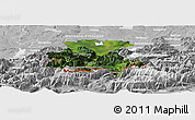 Satellite Panoramic Map of Garmisch-Partenkirchen, lighten, desaturated