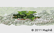 Satellite Panoramic Map of Garmisch-Partenkirchen, lighten