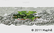 Satellite Panoramic Map of Garmisch-Partenkirchen, lighten, semi-desaturated