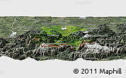Satellite Panoramic Map of Garmisch-Partenkirchen, semi-desaturated