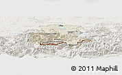 Shaded Relief Panoramic Map of Garmisch-Partenkirchen, lighten