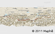 Shaded Relief Panoramic Map of Garmisch-Partenkirchen