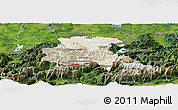 Shaded Relief Panoramic Map of Garmisch-Partenkirchen, satellite outside
