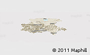 Shaded Relief Panoramic Map of Garmisch-Partenkirchen, single color outside