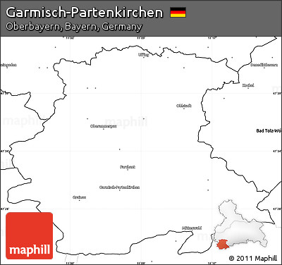 Blank Simple Map of Garmisch-Partenkirchen