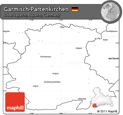 Blank Simple Map of Garmisch-Partenkirchen